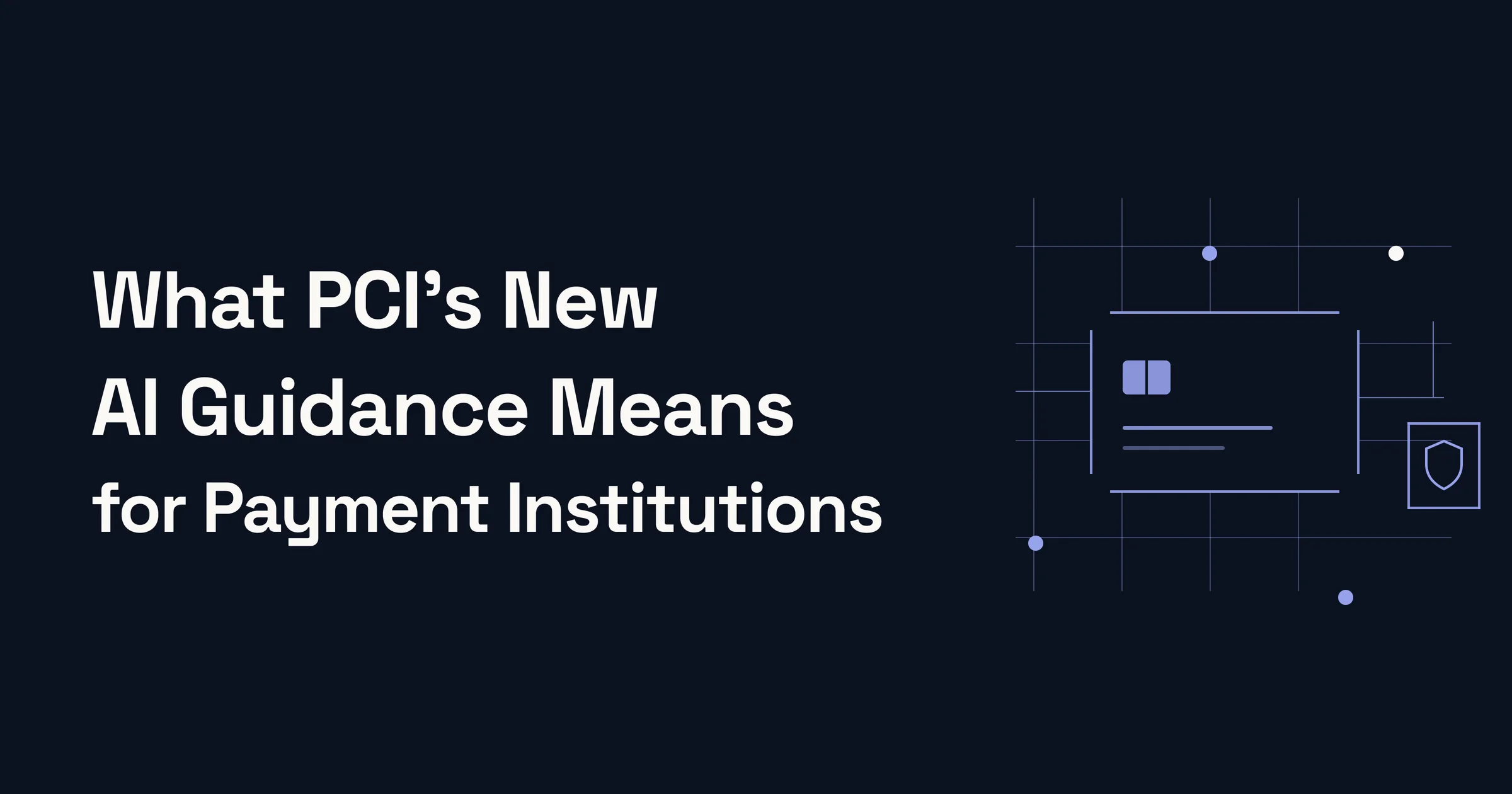 Illustration of an AI-powered payment infrastructure with connected financial systems, representing PCI SSC guidance on AI security, adversarial testing and institutional risk assessment.